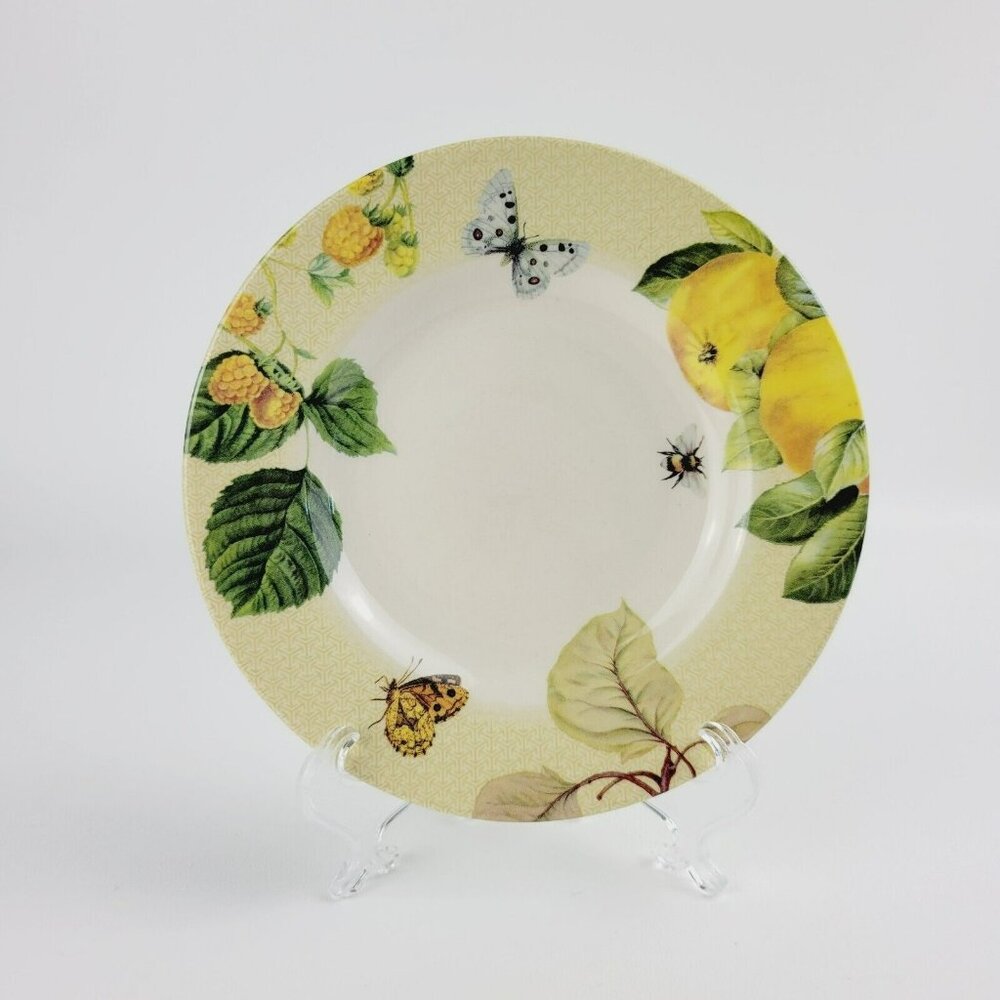 Spode Fruit Haven Bread Plate Butterfly Bee Fruit & Leaves, Fall Autumn Dishes